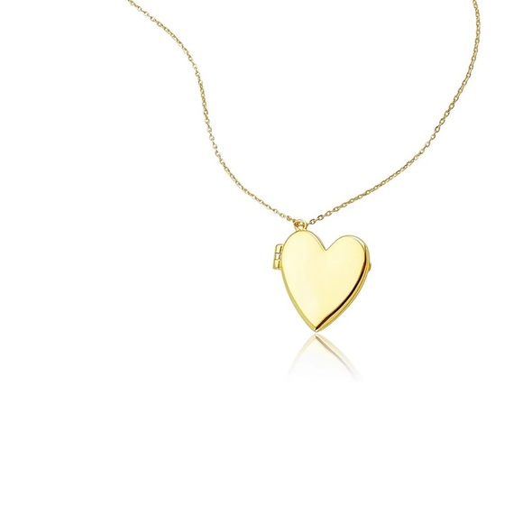 Adornia 14k gold-plated heart locket pendant necklace- NEW - Picture 2 of 6